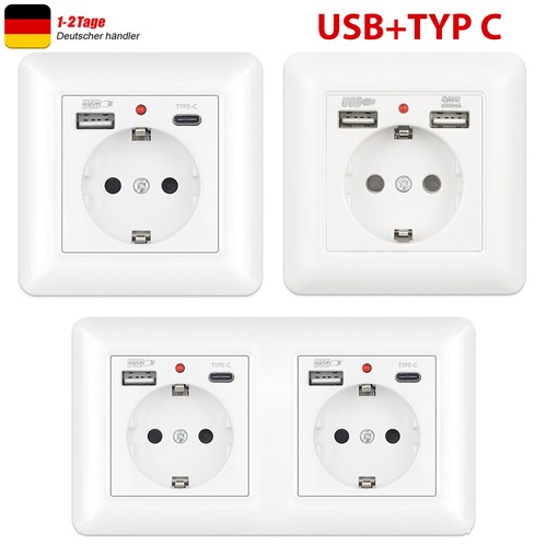 Steckdose mit usb - usb-a, usb-c