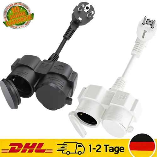 Doppelstecker steckdose außen - doppelstecker,