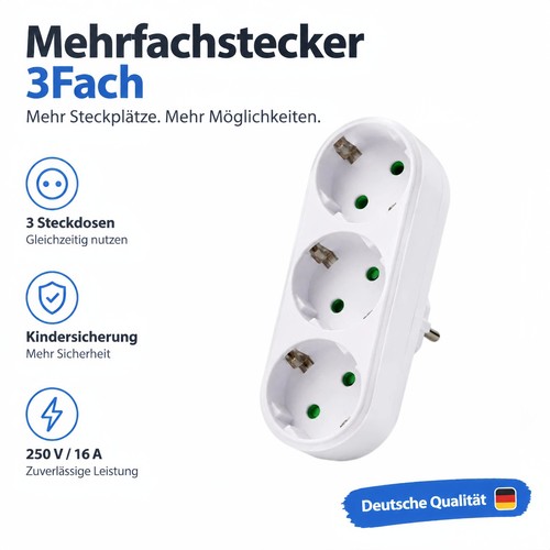 Mehrfachsteckdose ohne - 1x,