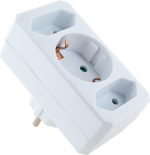 Steckdosenadapter fach - steckdosenadapter, 3-fach