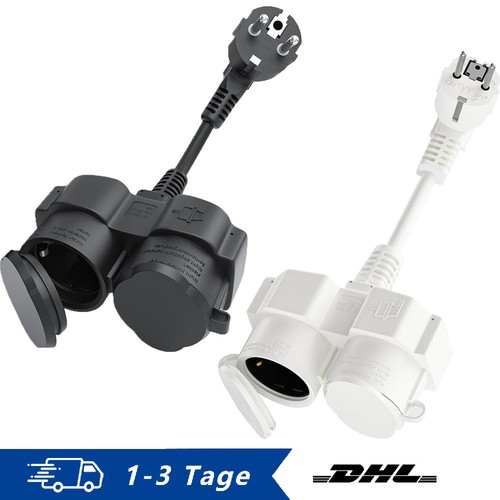 Doppelstecker steckdose außen - doppelstecker,