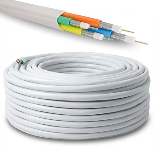 50m quattro kabel quad - 50m, koaxial