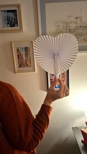 Deko fächer herzform aus - deko-fächer,